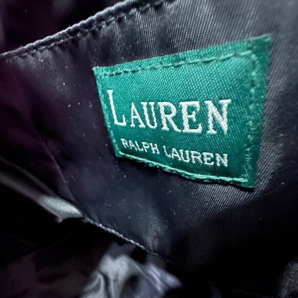 Lauren Ralph Lauren Leopard Print Tote Bag With Black Trim & Handles Spacious - Picture 4 of 8